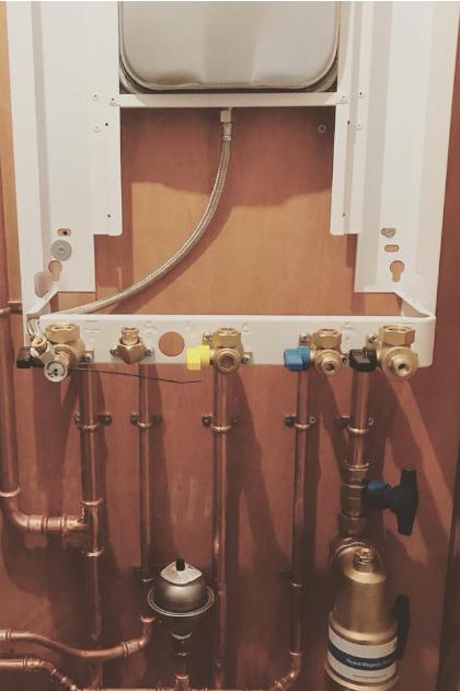 Pipework for a boiler